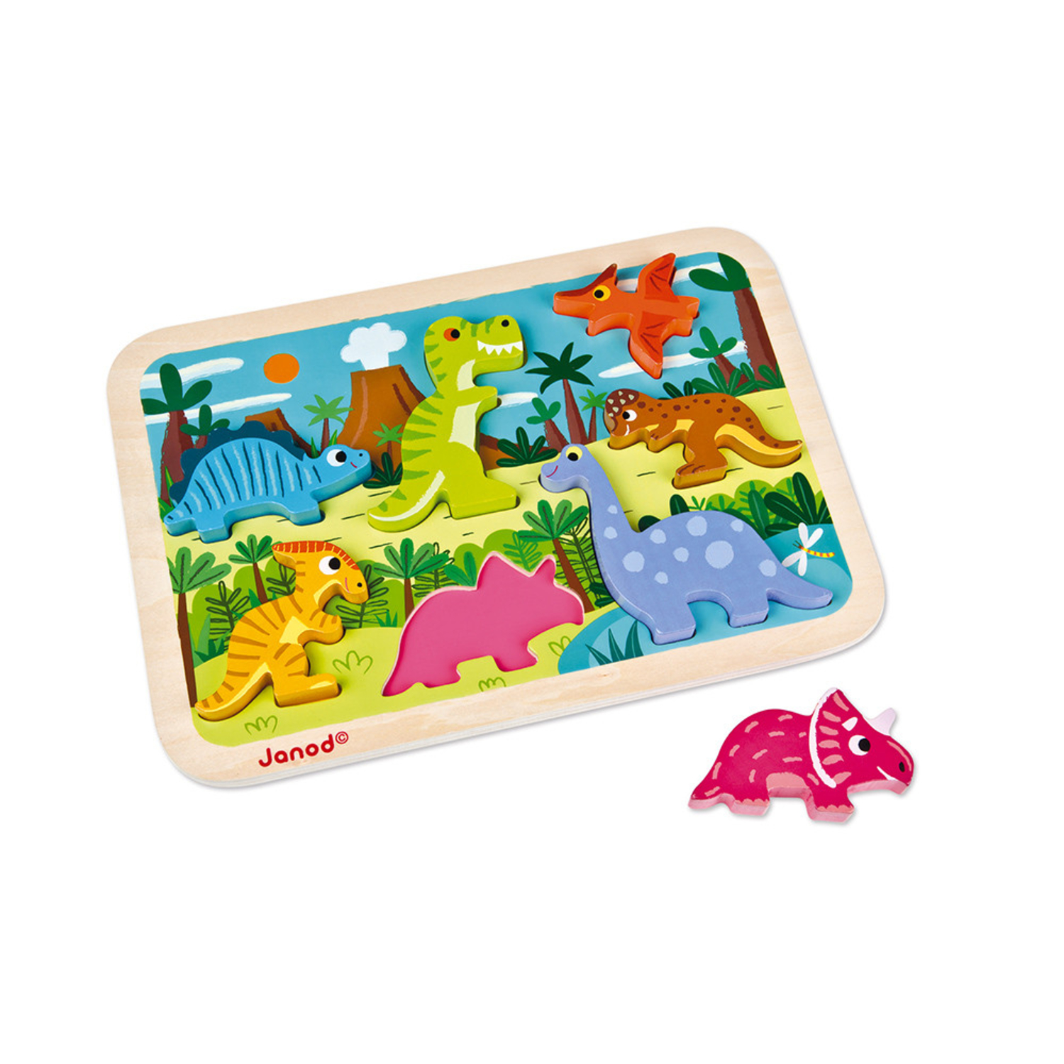 Chunky Puzzle Dinosaures (7 pièces) Janod
